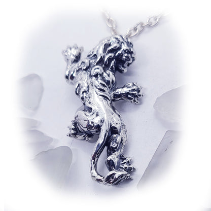 King Lion Sterling Silver Pendant V4