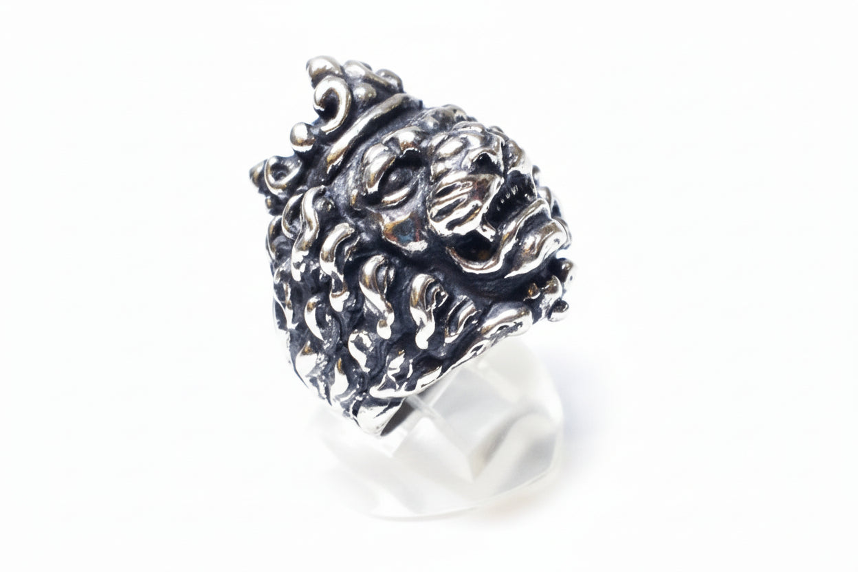 King Of Lions Sterling Silver Ring