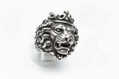 King Of Lions Sterling Silver Ring
