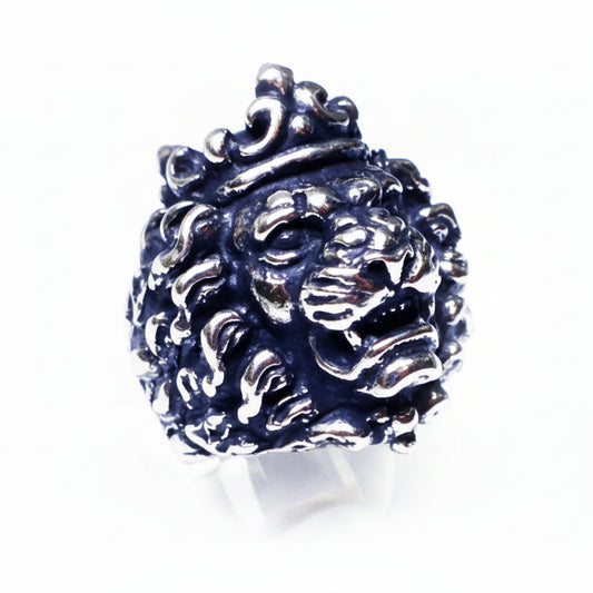King Of Lions Sterling Silver Ring