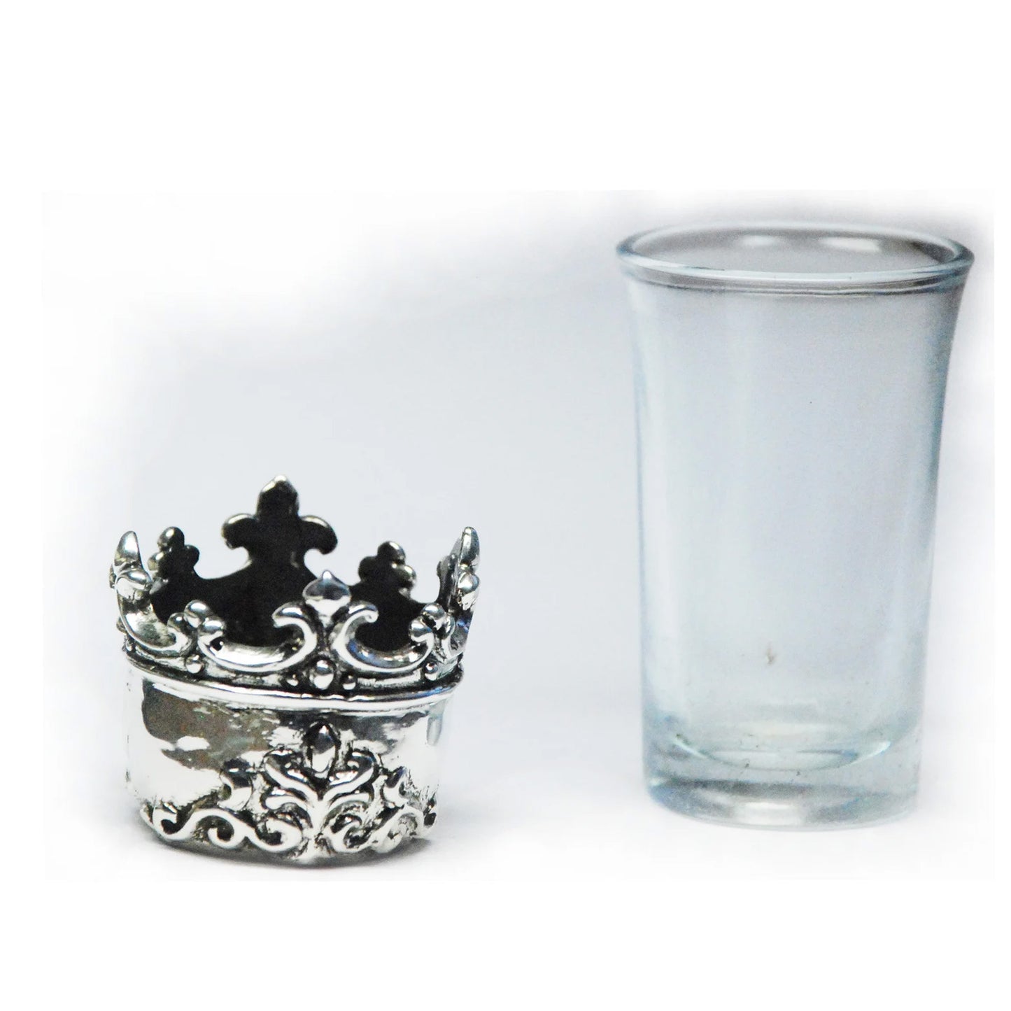 Sterling Silver King Skull Shot Glass
