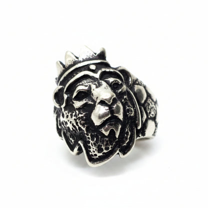 King of Soccer Football Lion Sterling Silver Ring
