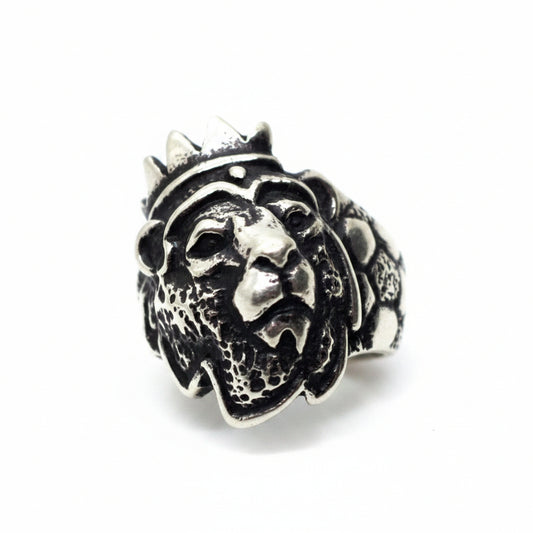 King of Soccer Football Lion Sterling Silver Ring