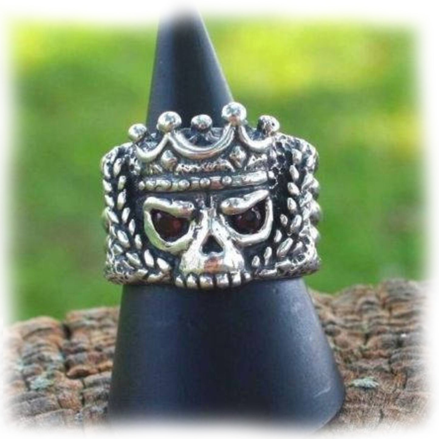 King's Skull Sterling Silver Ring