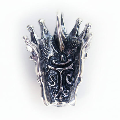Kings Of King Skull Sterling Silver Pendant with Ruby