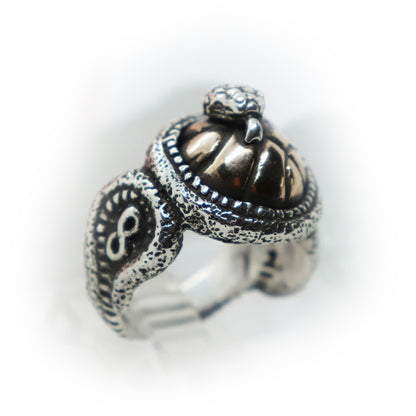 Kobe Bryant Black Mamba 8 24 Sterling Silver and Bronze Ring v2