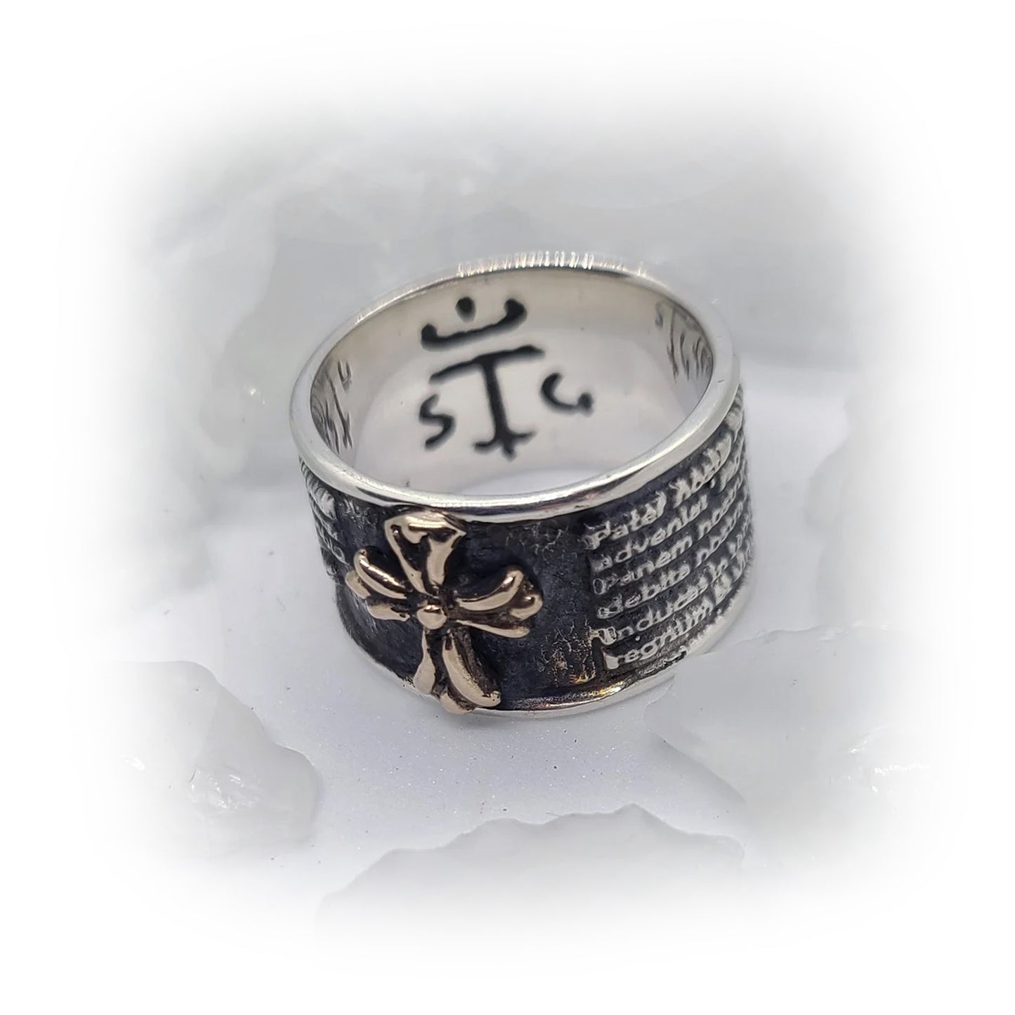 Latin Lord Prayer Sterling Silver Ring