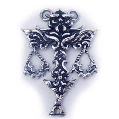 Libra "September 23 - October 22" Sterling Silver Pendant or Necklace