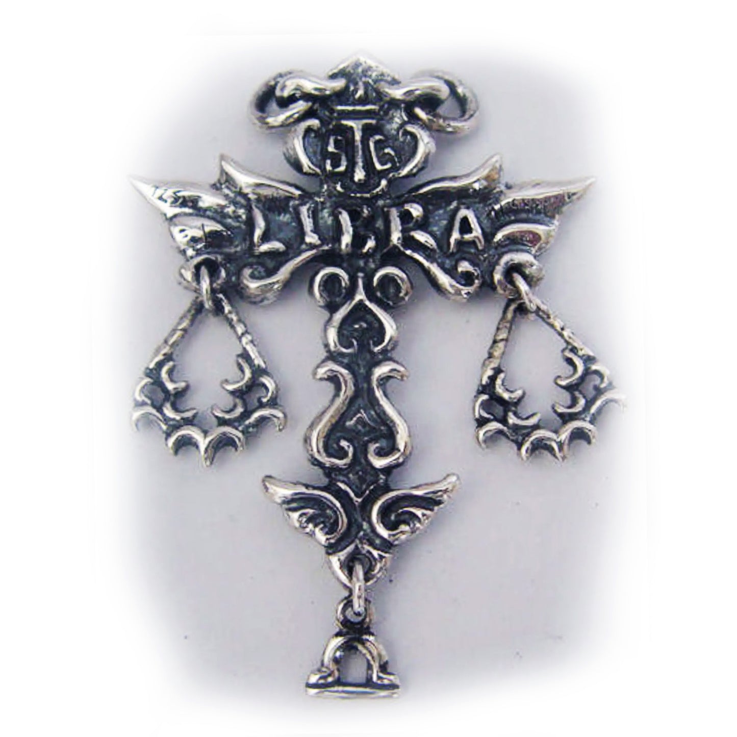 Libra "September 23 - October 22" Sterling Silver Pendant or Necklace