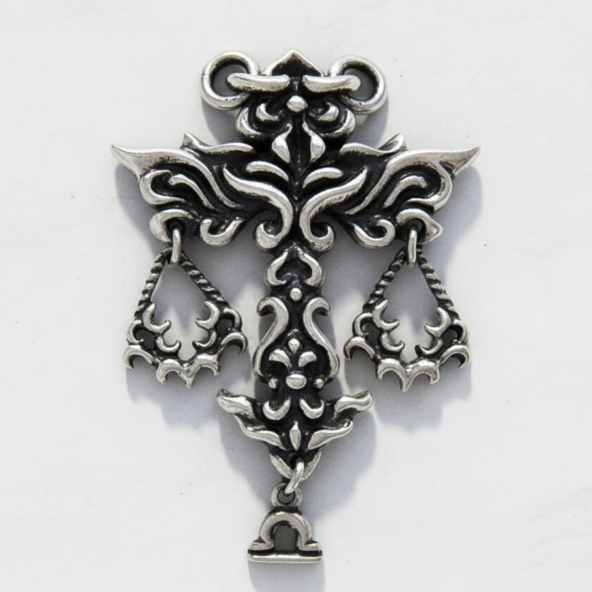 Libra "September 23 - October 22" Sterling Silver Pendant or Necklace