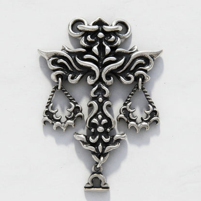 Libra "September 23 - October 22" Sterling Silver Pendant or Necklace