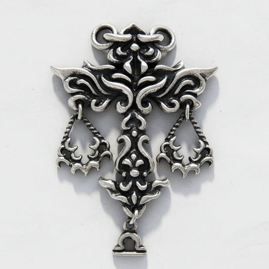 Libra "September 23 - October 22" Sterling Silver Pendant or Necklace