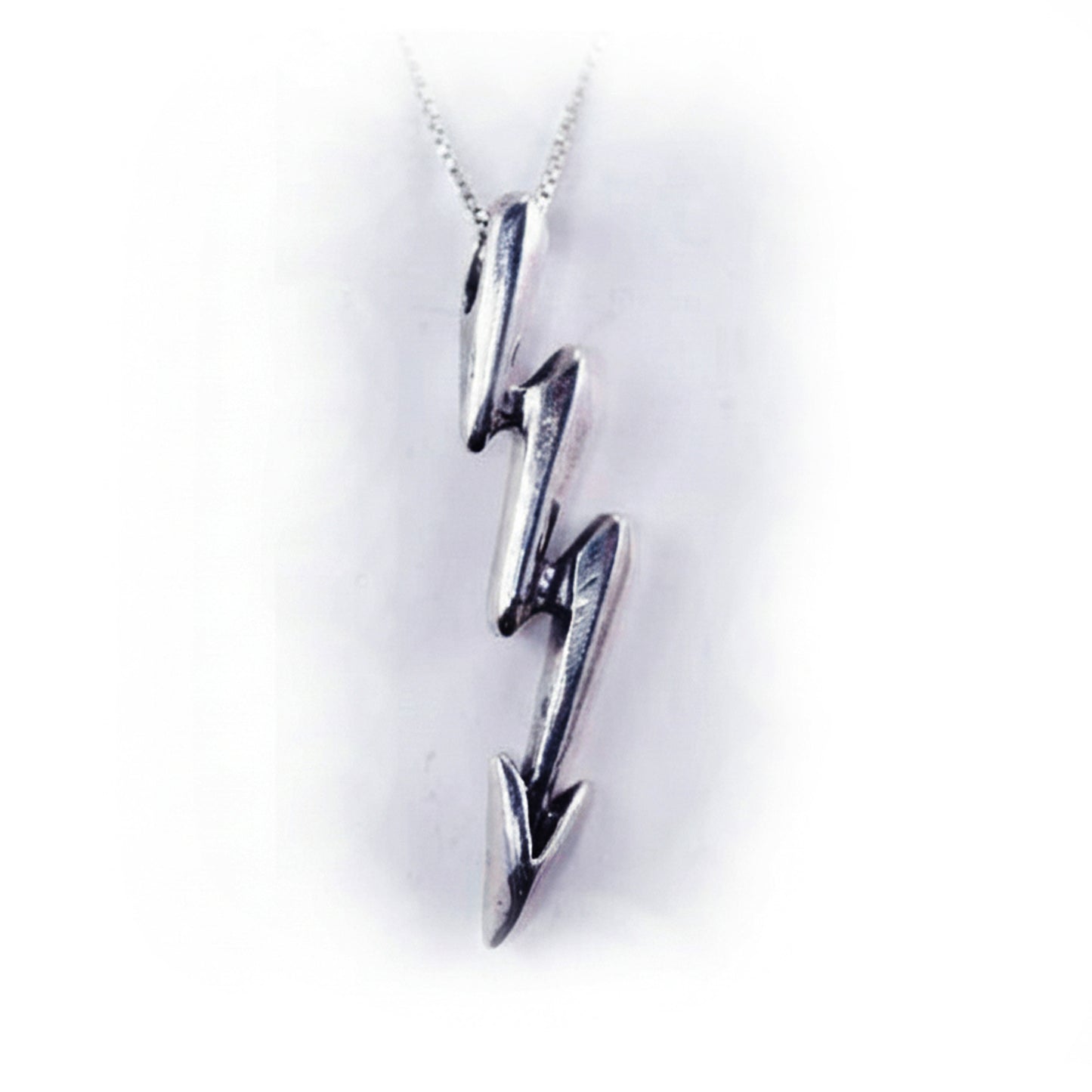 Lightning Bolt Sterling Silver Pendant