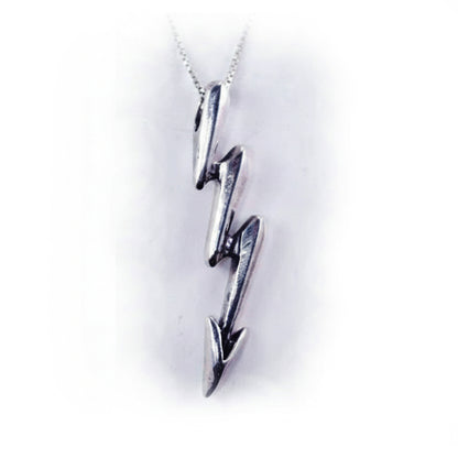 Lightning Bolt Sterling Silver Pendant