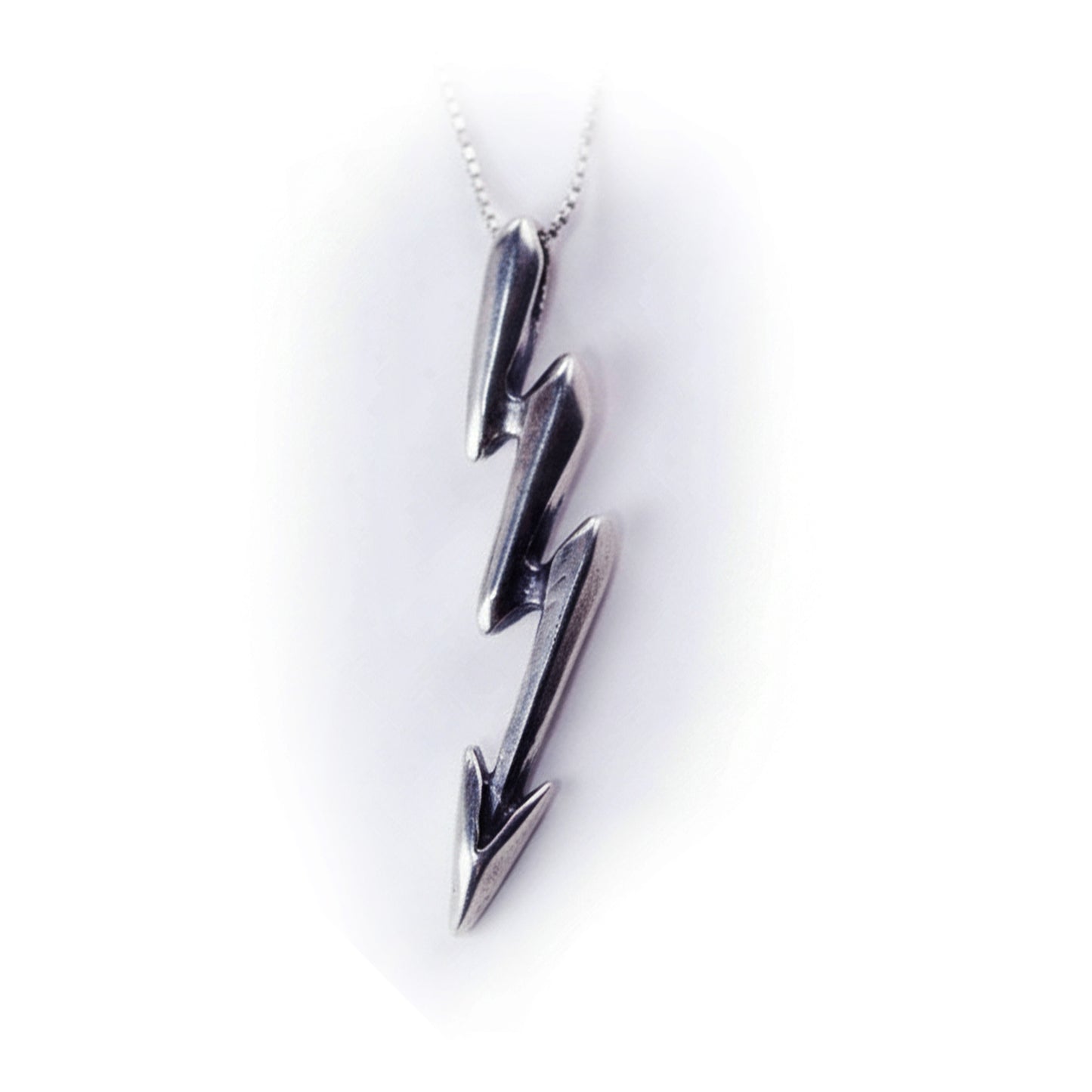 Lightning Bolt Sterling Silver Pendant