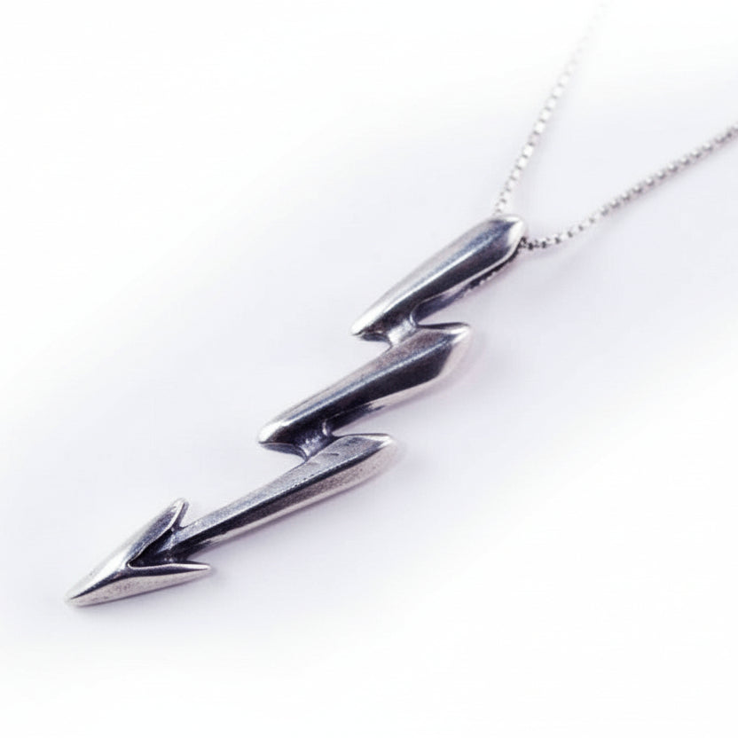 Lightning Bolt Sterling Silver Pendant
