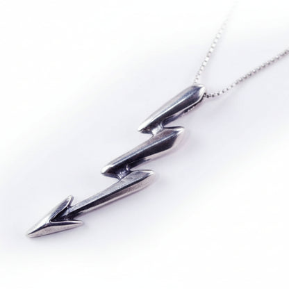 Lightning Bolt Sterling Silver Pendant