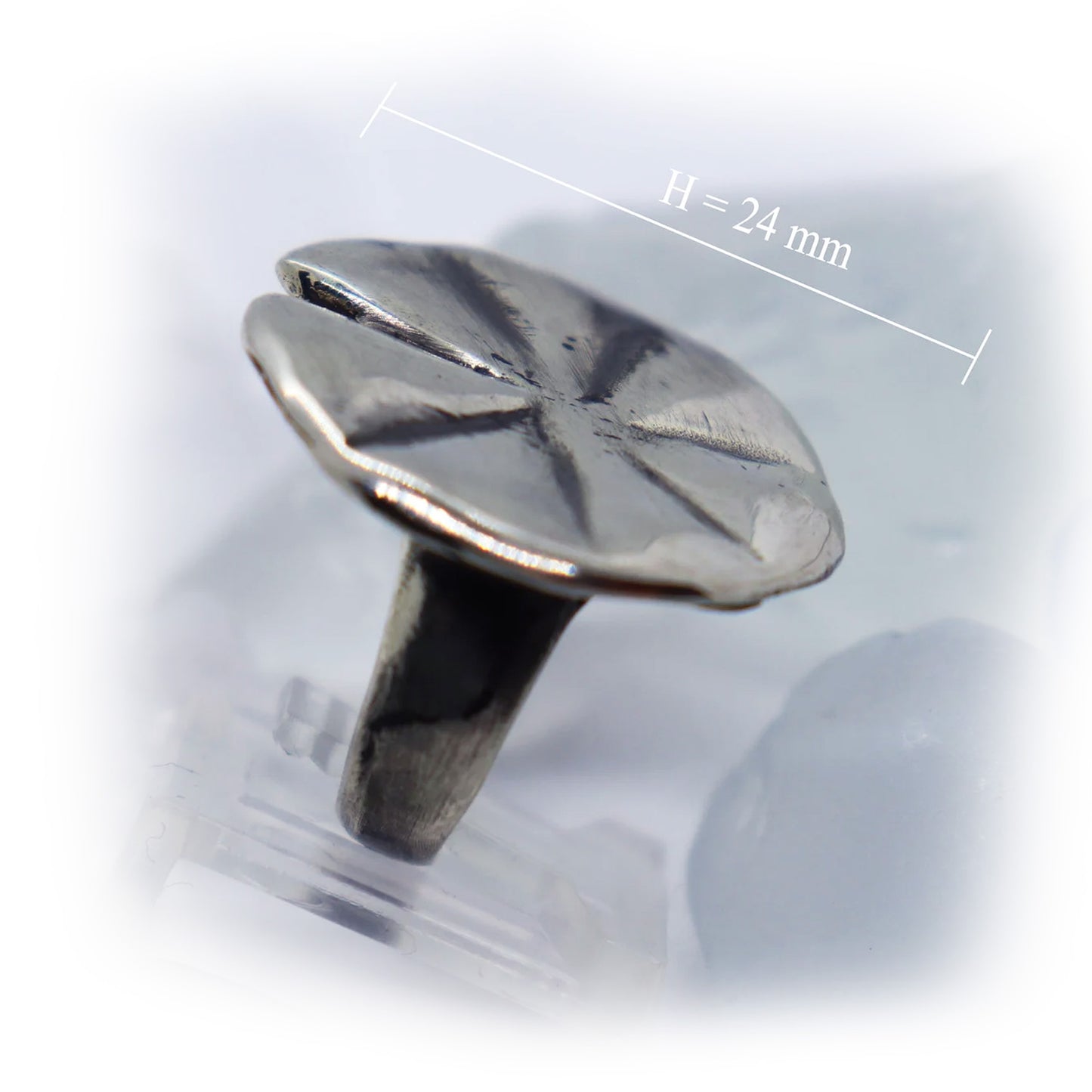 Lily Pad Flower Sterling Silver Ring