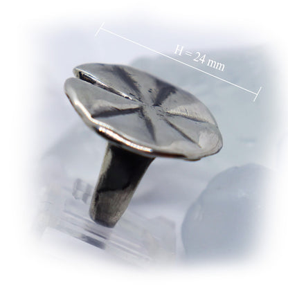Lily Pad Flower Sterling Silver Ring
