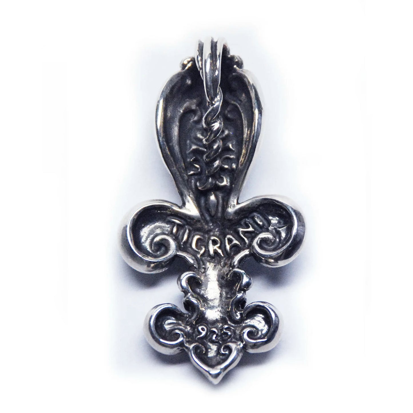 Lion Fleur De Lis Sterling Silver Pendant