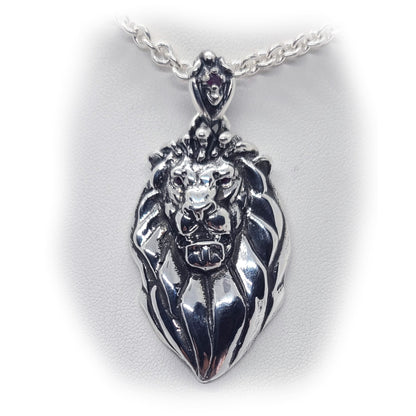 Lion MGM Sterling Silver Pendant V3