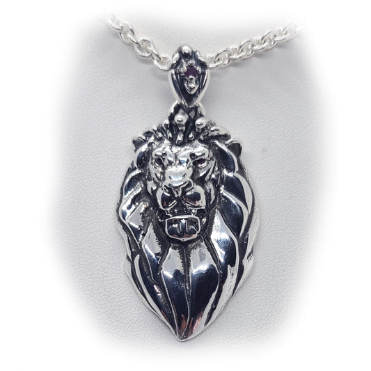 Lion MGM Sterling Silver Pendant V3