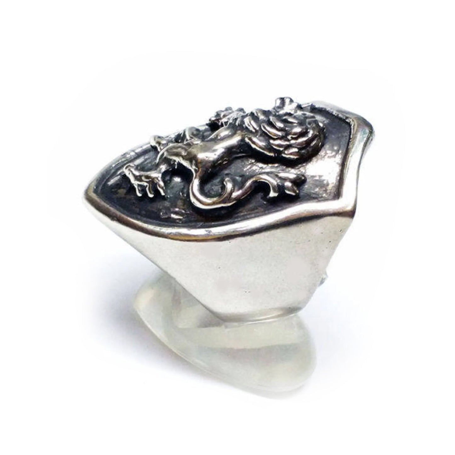 Lion Shield sterling Silver Ring
