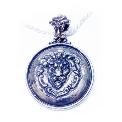 Lion Sterling Silver Pendant V1
