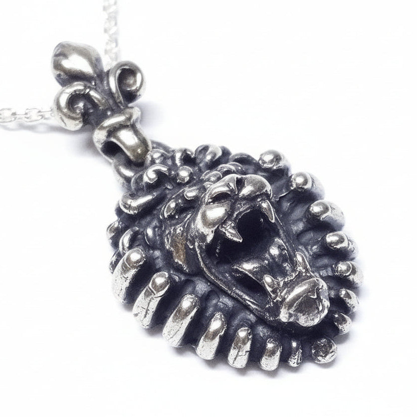 Lion Sterling Silver Pendant V2