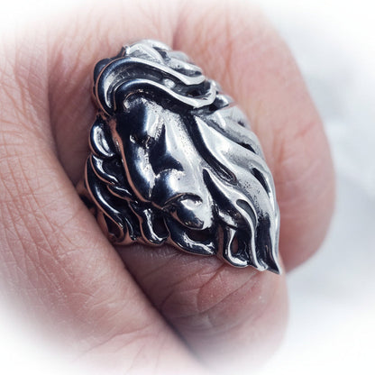 Lion Sterling Silver Ring