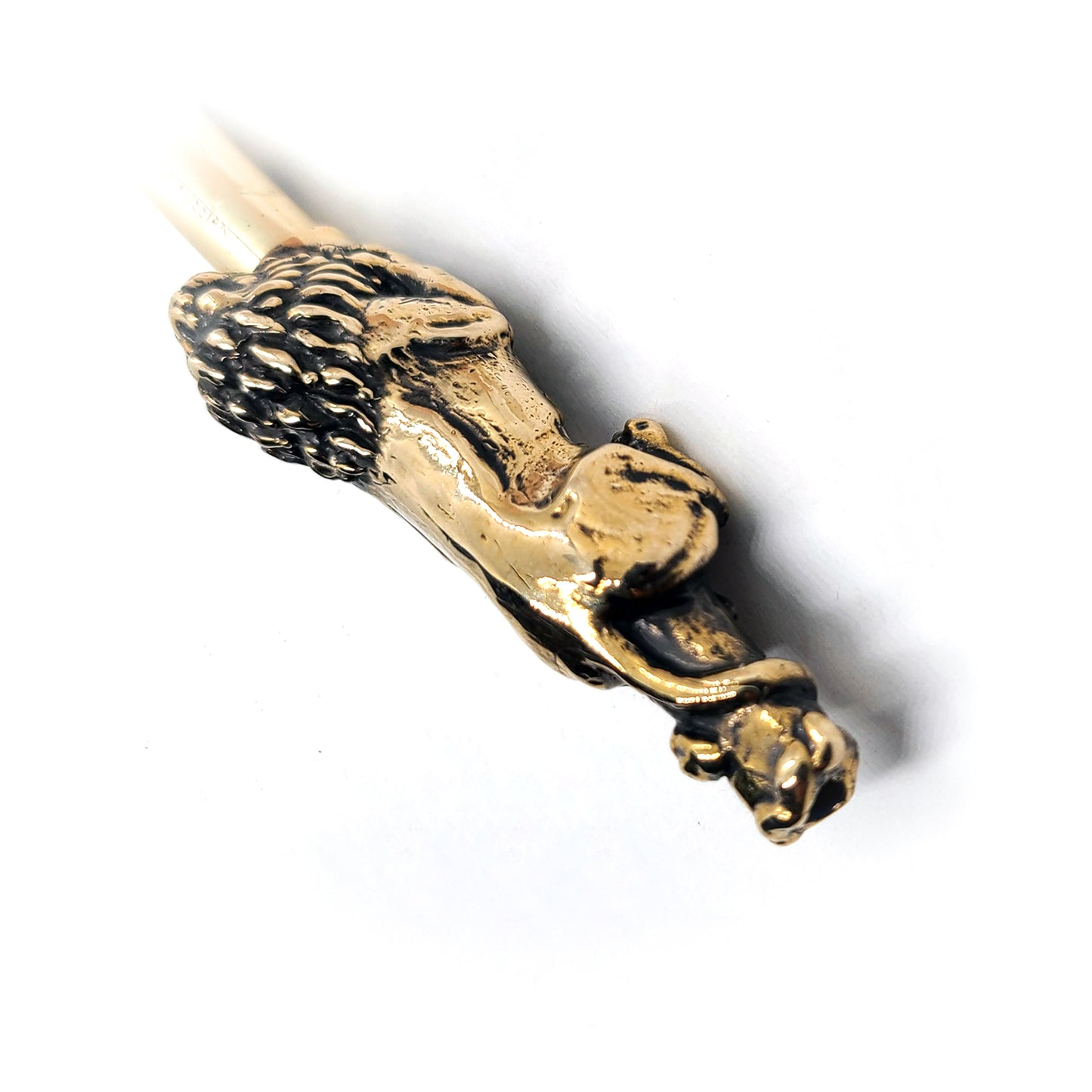Attacking Lion Body Sterling Silver Cigarette Pipe