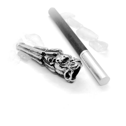 Lion Head Sterling Silver Cigarette Pipe