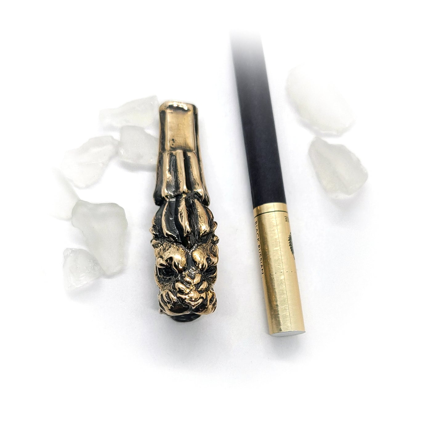 Lion Head Sterling Silver Cigarette Pipe