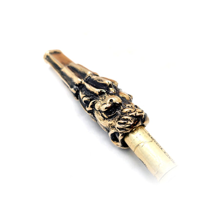 Lion Head Sterling Silver Cigarette Pipe