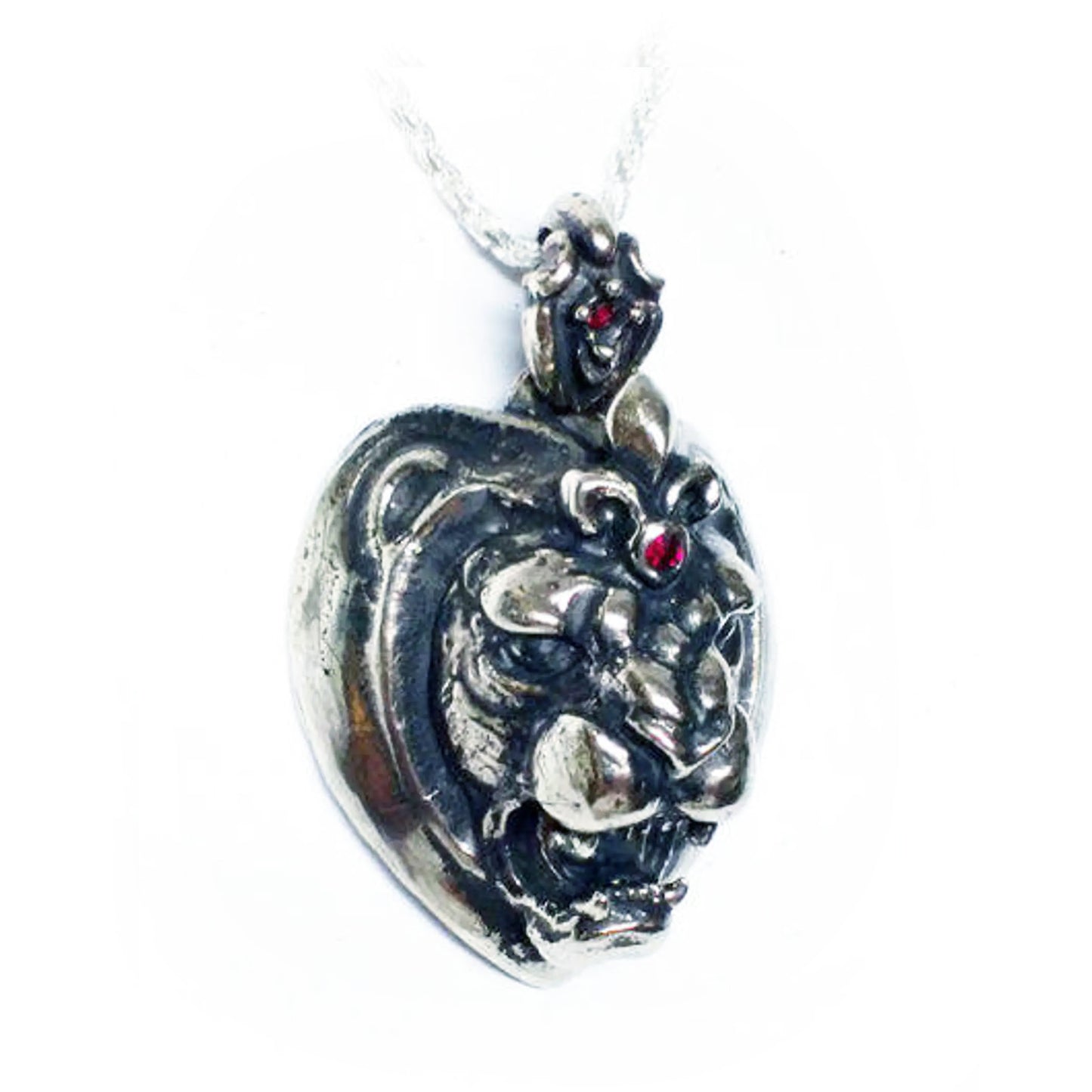 Lion heart sterling Silver Pendant
