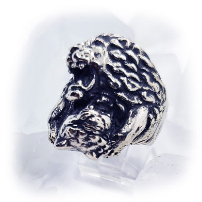 Lions Love Sterling Silver Ring