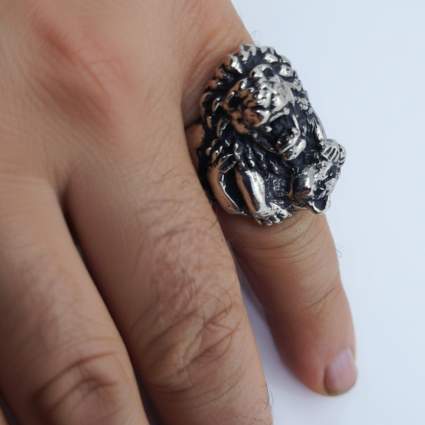 Lions Love Sterling Silver Ring