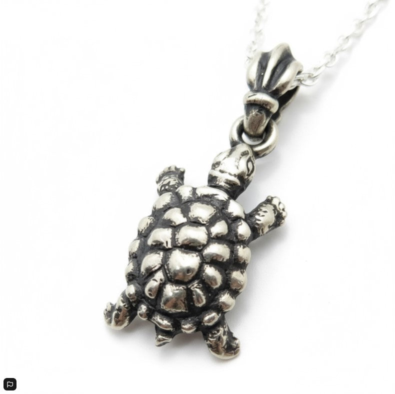Little Turtle Sterling Silver Pendant