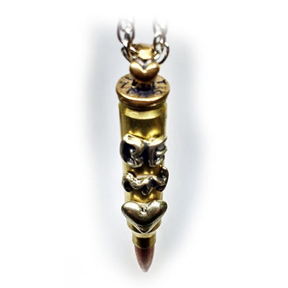 "Be My Love" Love Bullet Silver Pendant