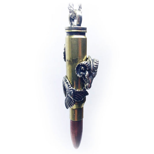 Capricorn Zodiac Love Bullet Silver Pendant
