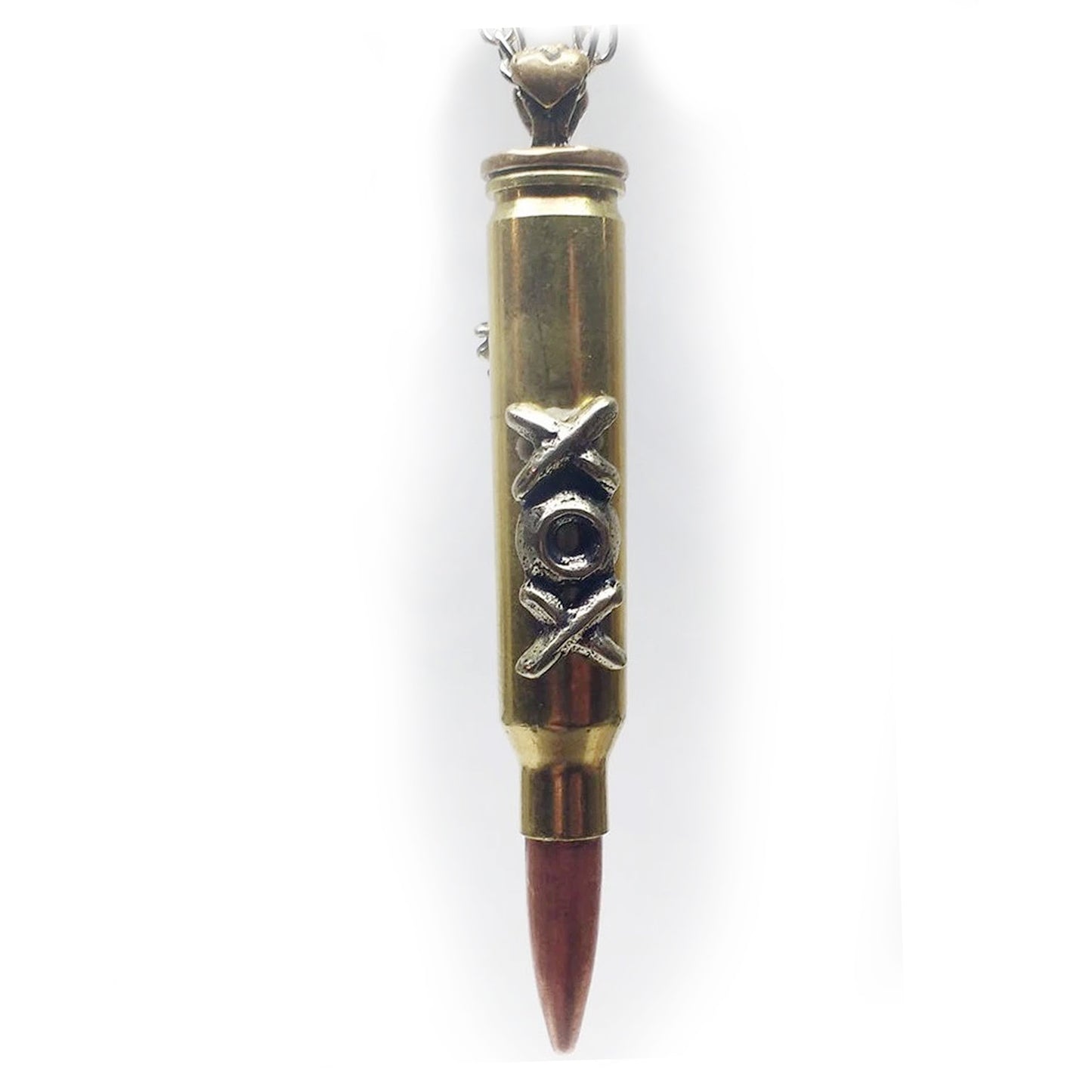 ''XOX'' Love Bullet Silver Pendant