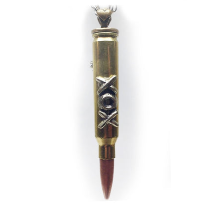 ''XOX'' Love Bullet Silver Pendant