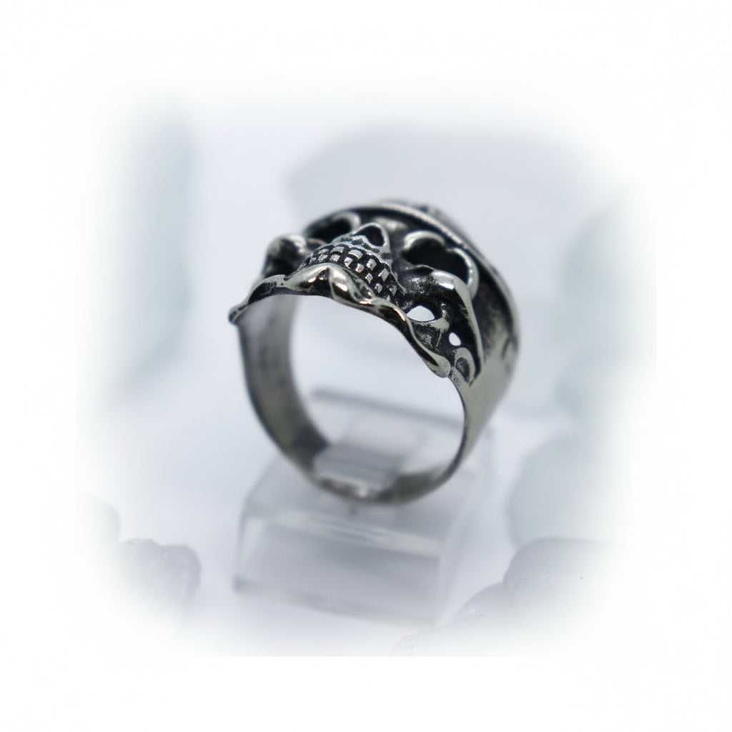 Lover Skull Sterling Silver Ring