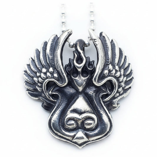 Lucky Horseshoe with Wings Sterling Silver Pendant