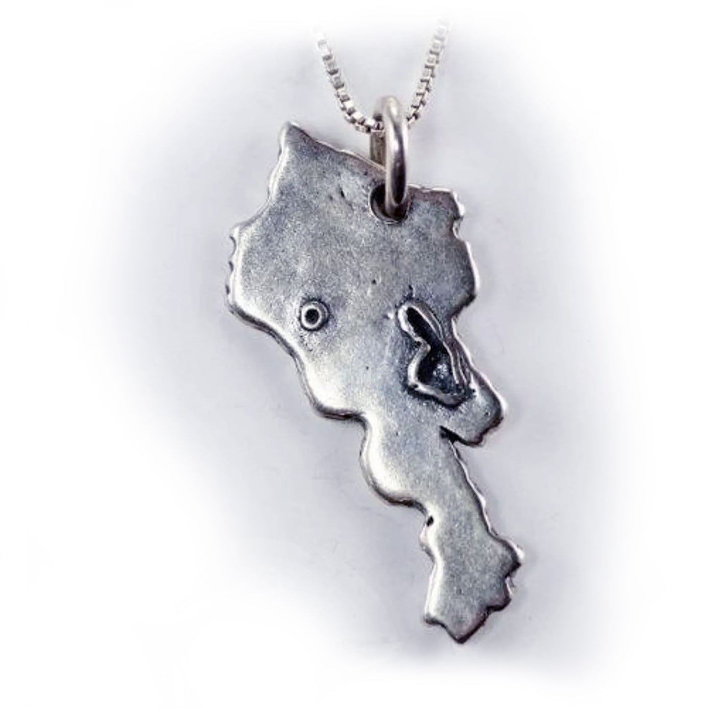 Map of Armenia Sterling Silver Pendant