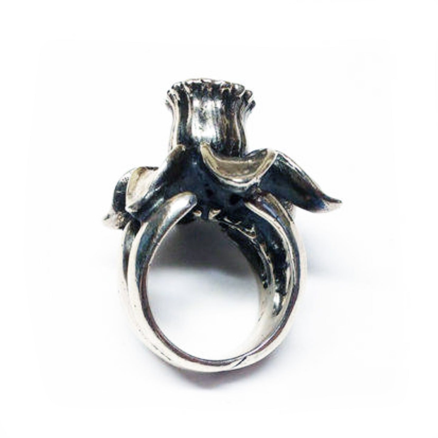 March Birth Flower Daffodil Sterling Silver Ring