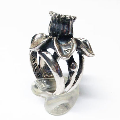 March Birth Flower Daffodil Sterling Silver Ring