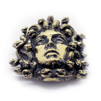 Medusa Gorgo Brass Belt Buckle