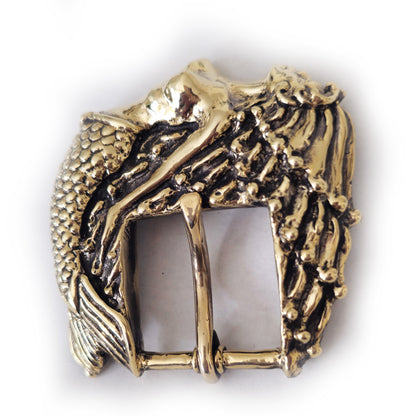 Mermaid Brass Belt Buckle
