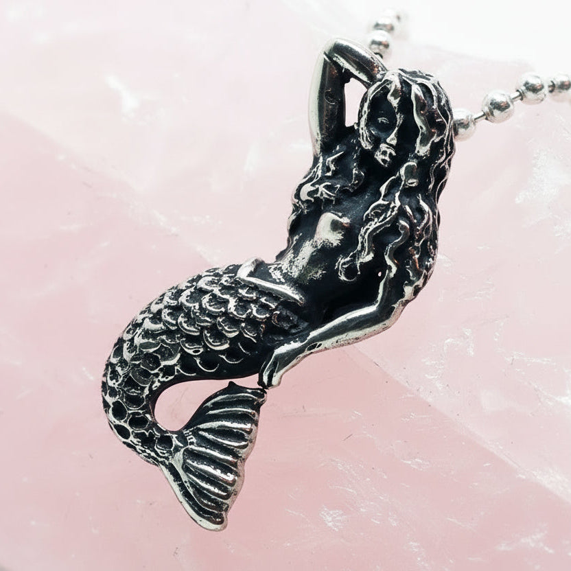 Mermaid Sterling Silver Pendant V2